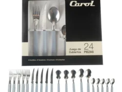Set X24 Cubiertos Carol Cuchillos Tenedores Cucharas En Caja 91124