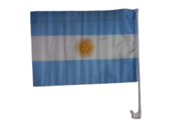 Bandera Argentina Con Mastil Para Auto WCF-12
