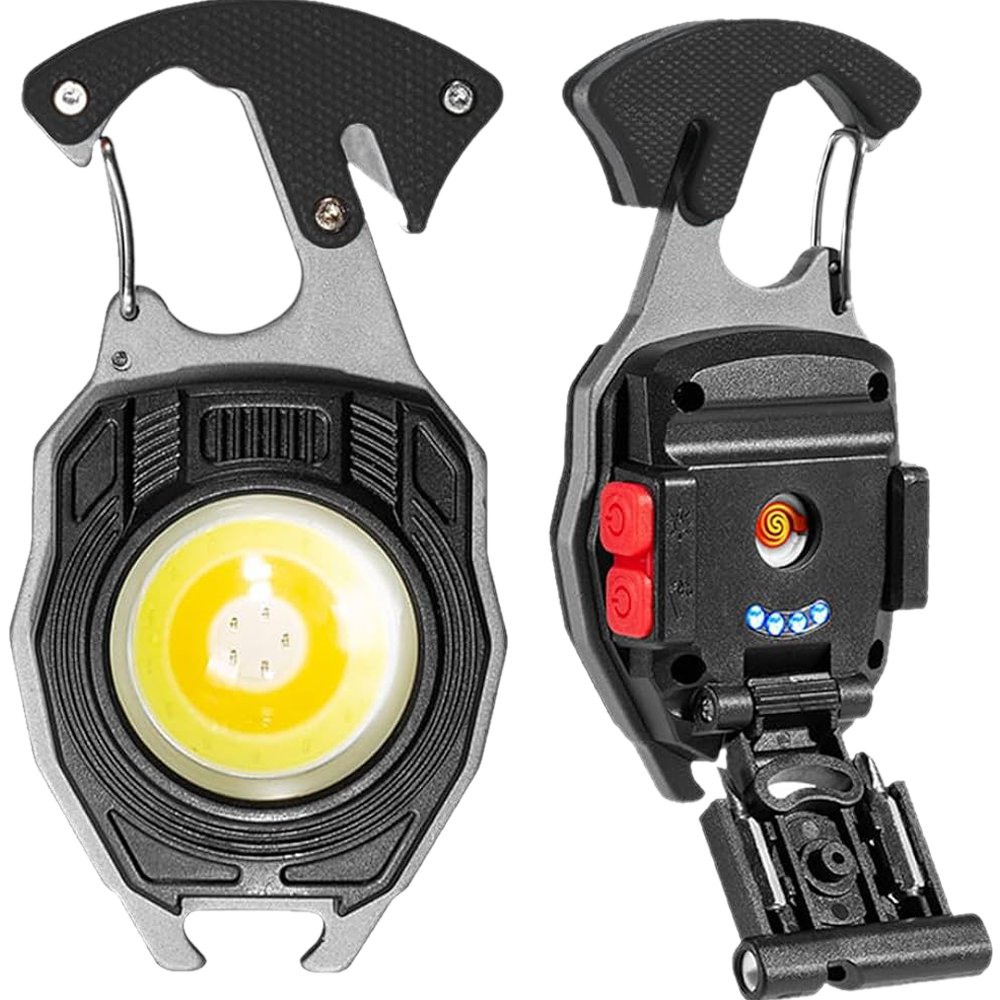 Llavero Linterna Tactica Luz Encendedor Gancho Destornillador W5147 - Image 2