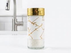 Frasco Especiero de Vidrio Premium con Tapa Dorada Espejada 80ml Livorno 202478