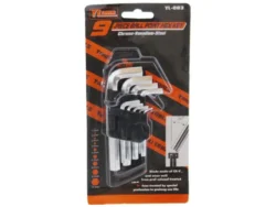 Blister 9 llaves Allen Cortas en Diferente Tamaños YL-003