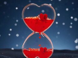 Reloj de Arena en Forma de Corazon 4871-5