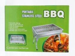 Parrilla Plegable Asado Portatil Acero Inoxidable Caja Verde