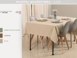 Mantel Microfibra Blanco Paris M5002 1.50x2.35m