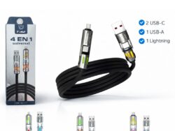 Cable Time 4 En 1 Universal Cab-44006 Usb C Lightning Micro