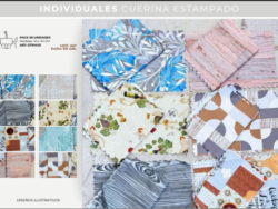Individual Estampado Cuerina 40x50cm Pack 6u. OTR14151 Blanco Paris