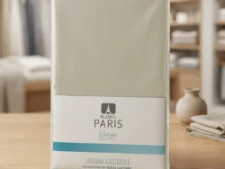 Sabana Ajustable Blanco Paris Basic S3042 1 1/2Plaza 0.90x1.90mt