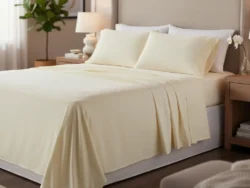 Juego De Sabanas Blanco Paris Washed 600H Lisas 2 1/2 Plazas