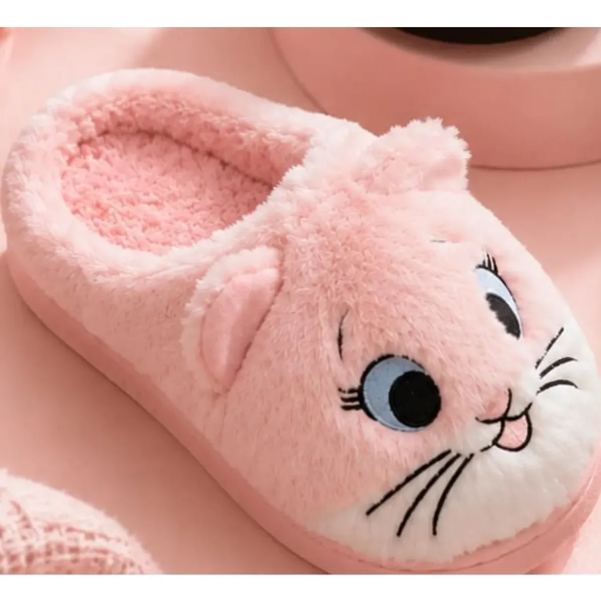 Pantufla De Hamster Rosa Con Peluch YX01
