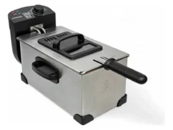 Freidora Eléctrica De Aceite 3 Lts Novohome 2000w Acero Inox NH-FAC30