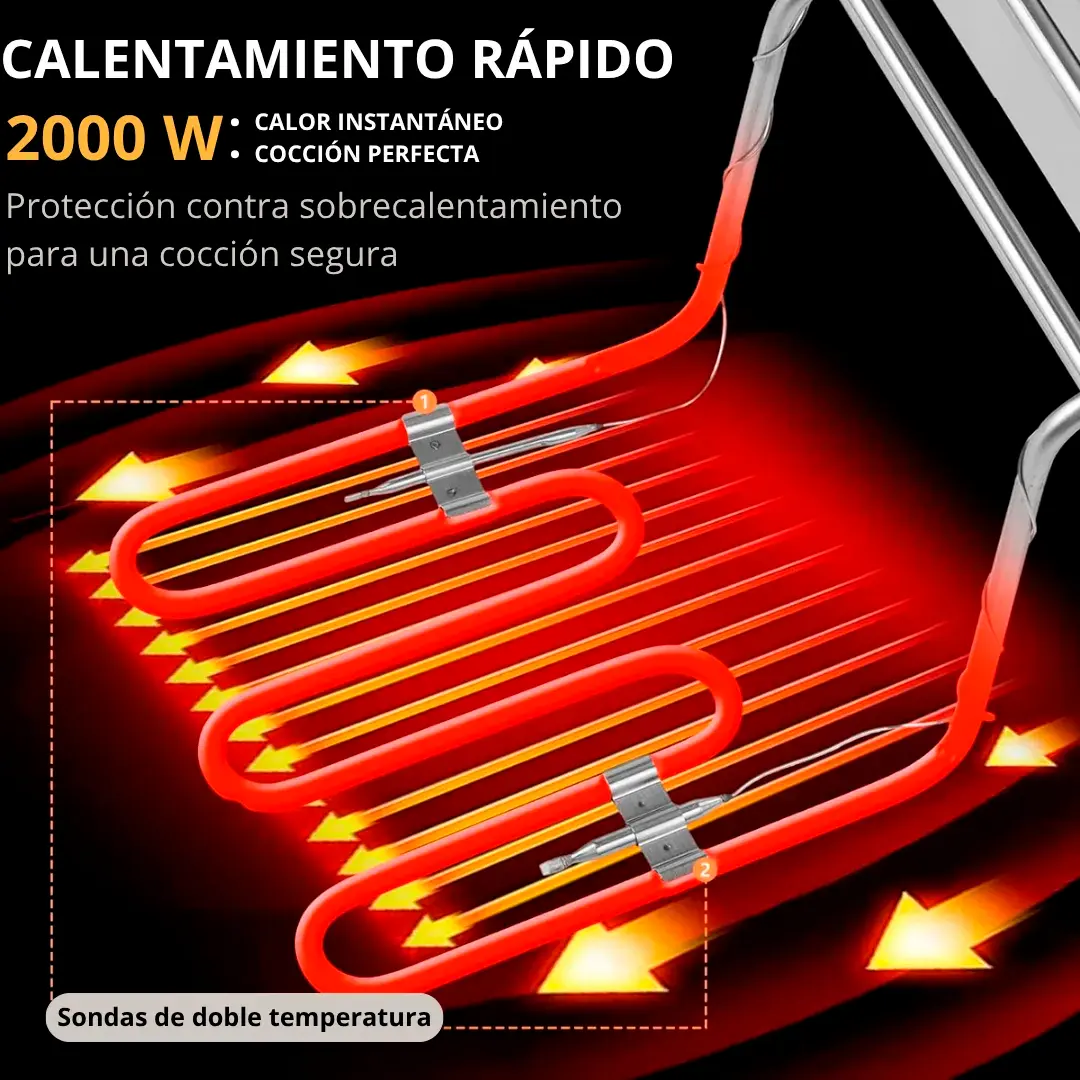 Freidora Eléctrica De Aceite 3 Lts Novohome 2000w Acero Inox NH-FAC30 - Image 5