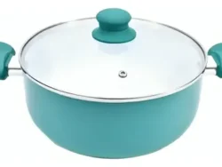 Cacerola Olla Carol Ceramica Antiadherente 24cm Tapa Vidrio