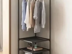Rack Perchero Esquinero Colgador Organizador De Ropa 3 Pisos 188x40cm EA-286