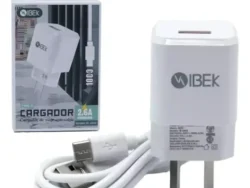 Cargador Ibek Ib-2602 Usb-c Carga Rapida + Cable 1 Mt