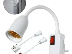 Adaptador Enchufe Flexible A Portalámparas Con Interruptor E27