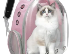 Mochila Transportadora Barriga Rosa Pawfy Para Gatos