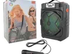 Parlante Bluetooth 8" Sing-e ZQS8178 Con Microfono Luz Rgb Y Correa