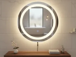 Espejo Touch Luz Led 60cm Diámetro Redondo Baño Dinax DXES60LED