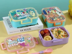 Lunchera Box Happy Ocean con 2 Divisiones + Cuchara WF10