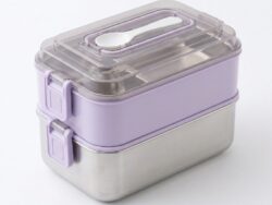 Tupper 2 Pisos con Acero Inoxidable y Cuchara BDH-08