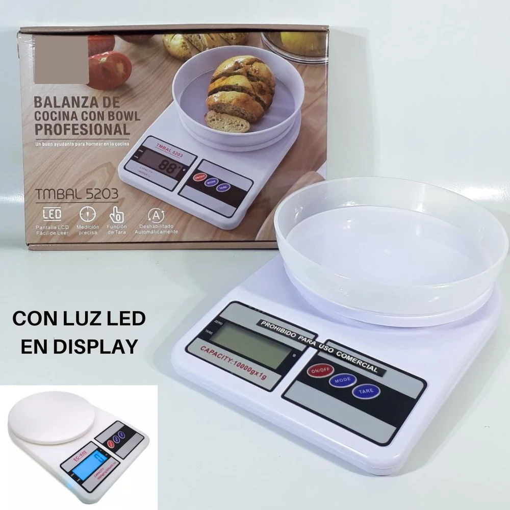 Balanza De Cocina Digital Time Blz-91016 10kg con bowl