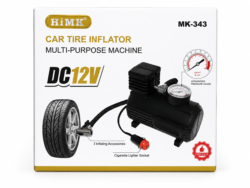 Compresor de Aire Portatil 12V HiMK MK-343 para Auto con Manómetro