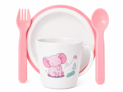 Set Para Bebé Cubiertons + Vaso + Plato Children´s Tableware CW-002