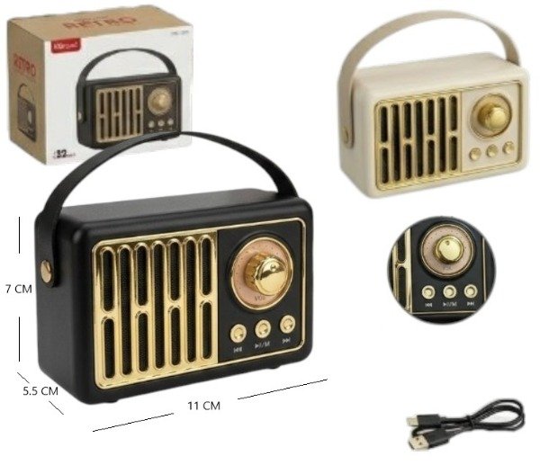 Parlante Bluetooth Radio FM Vintage KTS-2281 Kbroad - Image 3