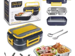 Lonchera Electrica Azul Y Amarillo Lunch Box DFH-C21