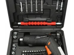 Destornillador Inalambrico Recargable USB Con Puntas y Maletin Negro E024