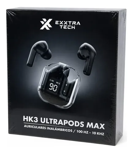 Auricular Inalambrico Bluetooth Tws Exxtra Tech Luz Led Hk3 XX0009