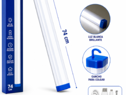 Barra Luz Led 74CM Lampara De Emergencia 8H BK-700