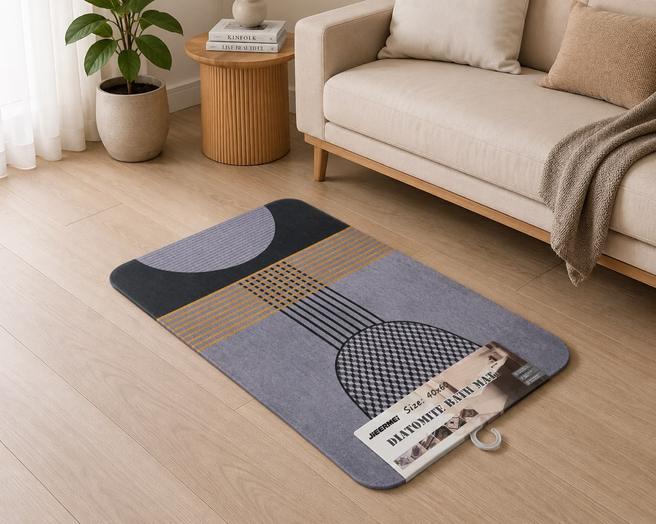 Alfombra de Baño Jirermei Absorbente Diatomita 40x60 cm Antideslizante - Image 2