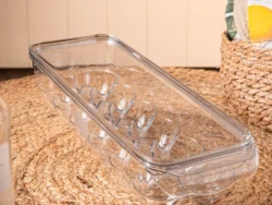 Huevera Organizador Con Tapa Apilable Acrílico 10 Huevos TH-123