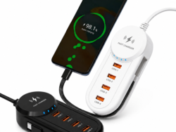 Cargador Multifunción 4 USB 5.1A con Carga Rápida y Luz LED DF-62