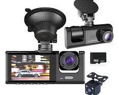 Camara De Tablero DVR HD Para Coche 1080p 3 Lentes Black Box KM-61129
