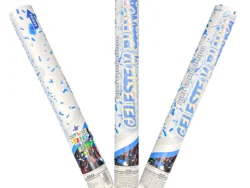 Aire Comprimido Lanza Papelitos Blanco y Celeste 40 cm x12u.