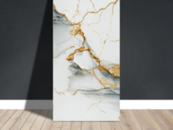 Vinilo Simil Marmol BR78 BLANCO LINEA DORADO SOMBRA GRIS 40X80