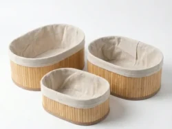 Cesta Canasto Caja Organizador Set X 3 Ovalado HOG0702
