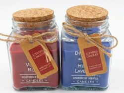 Vela Decorativa Varios Aromas Frasco Vidrio 6x8.5cm TH-331