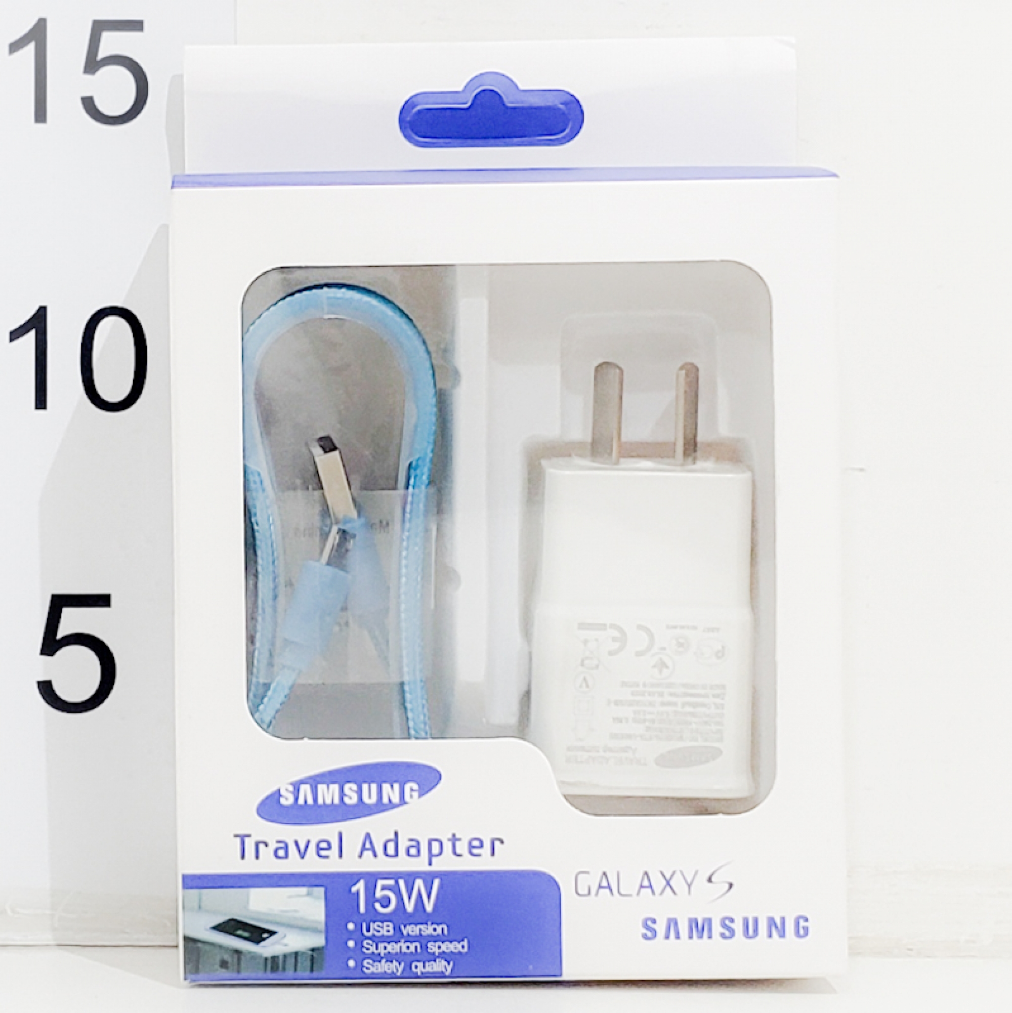 Cargador Samsung 15w + Cable Azul