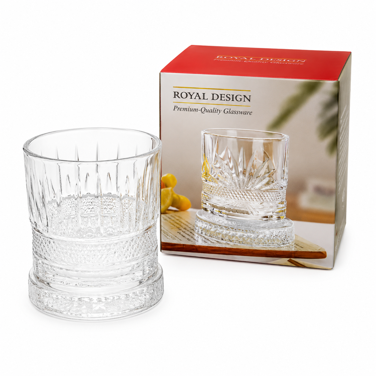 Vaso Whisky Giratorio Vidrio Royal Design 2322