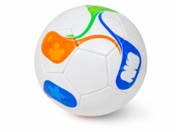 Pelota Futbol N°5 Blanca Verde y Naranja SV-0502