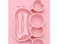 Set Infantil de Silicona con Plato y Cubiertos Silikolove X-0035