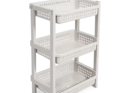 Carro Carrito Plastico Gris 32x22x48cm CD27055