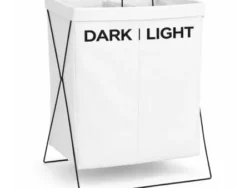 Cesto de Ropa Dark Light con division Metal Plegable 40x23x47cm CD29351