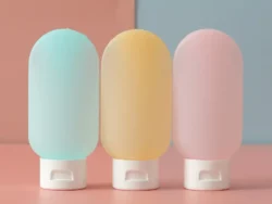 Set X3 Botellas Recargables De Silicona Para Viaje De Colores