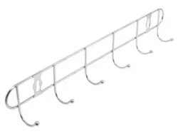 Set x 10 Pack Porta Llaves Cristal Rock Metal Cromado 6 Ganchos B-76
