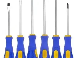 Kit Set x 6 Destornilladores 6156 KKZQ Tools Azul + Amarillo