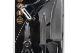 Set Cocina 4 Piezas Kunsion Cuchillos Tijera Pelapapas S-2212